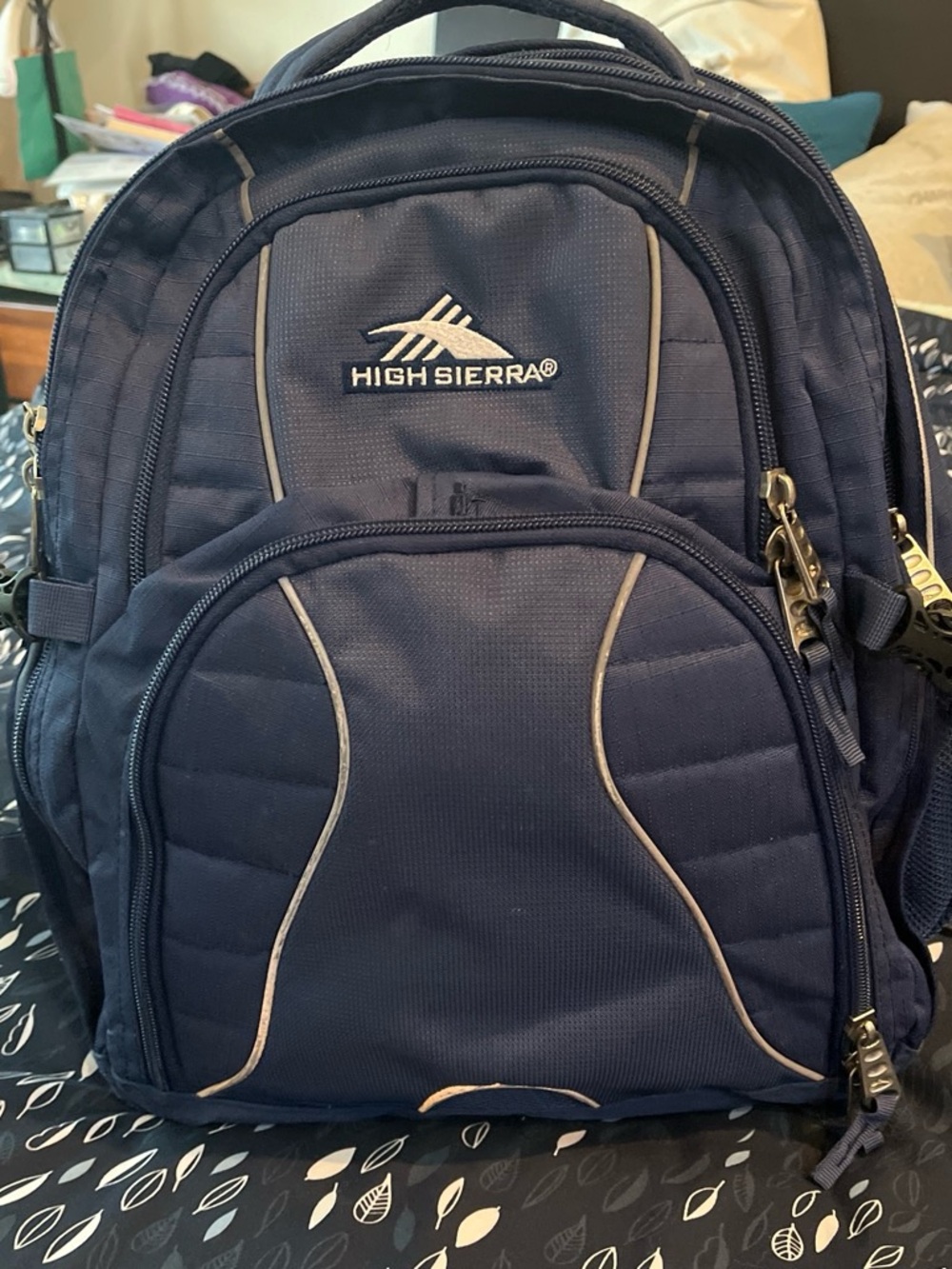 High Sierra Unisex Navy Blue Backpack for School, Hiking - Very Clean